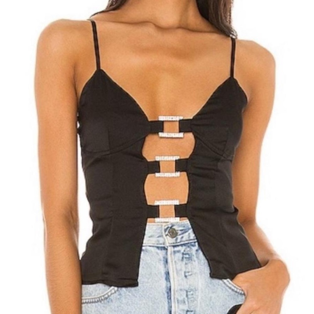 Yasmeen Bustier Top in Black